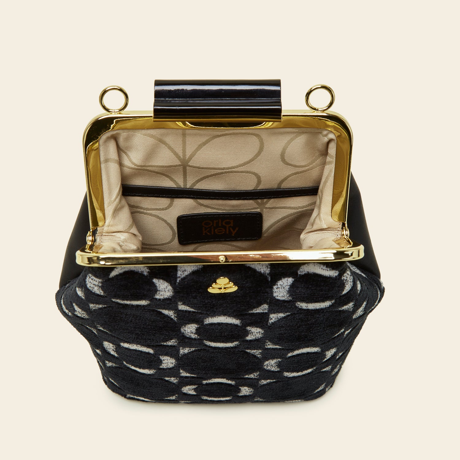 Dolly Mini Crossbody Bag Retro Tile Black - Stylish Vintage Shoulder Purse for Women, Perfect for Parties, Travel & Everyday Use