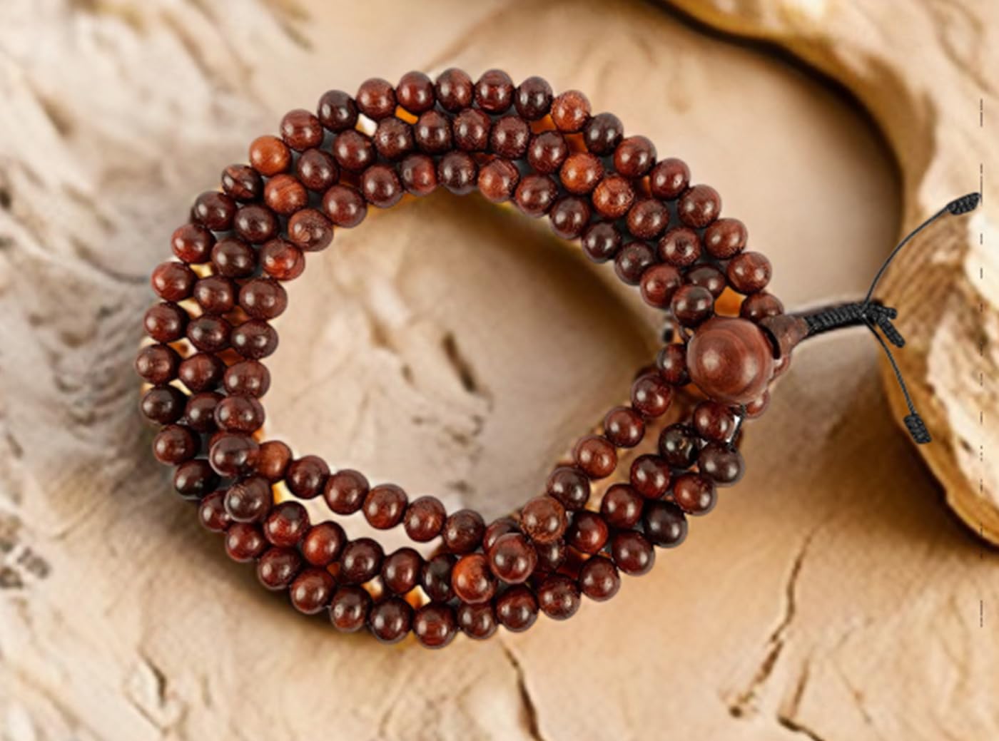 Agan Traders Women's 2025 Tibetan Buddhist Meditation Prayer Beads Necklace - 108 Healing Mala Beads for Yoga, Mindfulness & Spiritual Practice - Handmade Japa Mala Bracelet for Stress Relief & Positive Energy