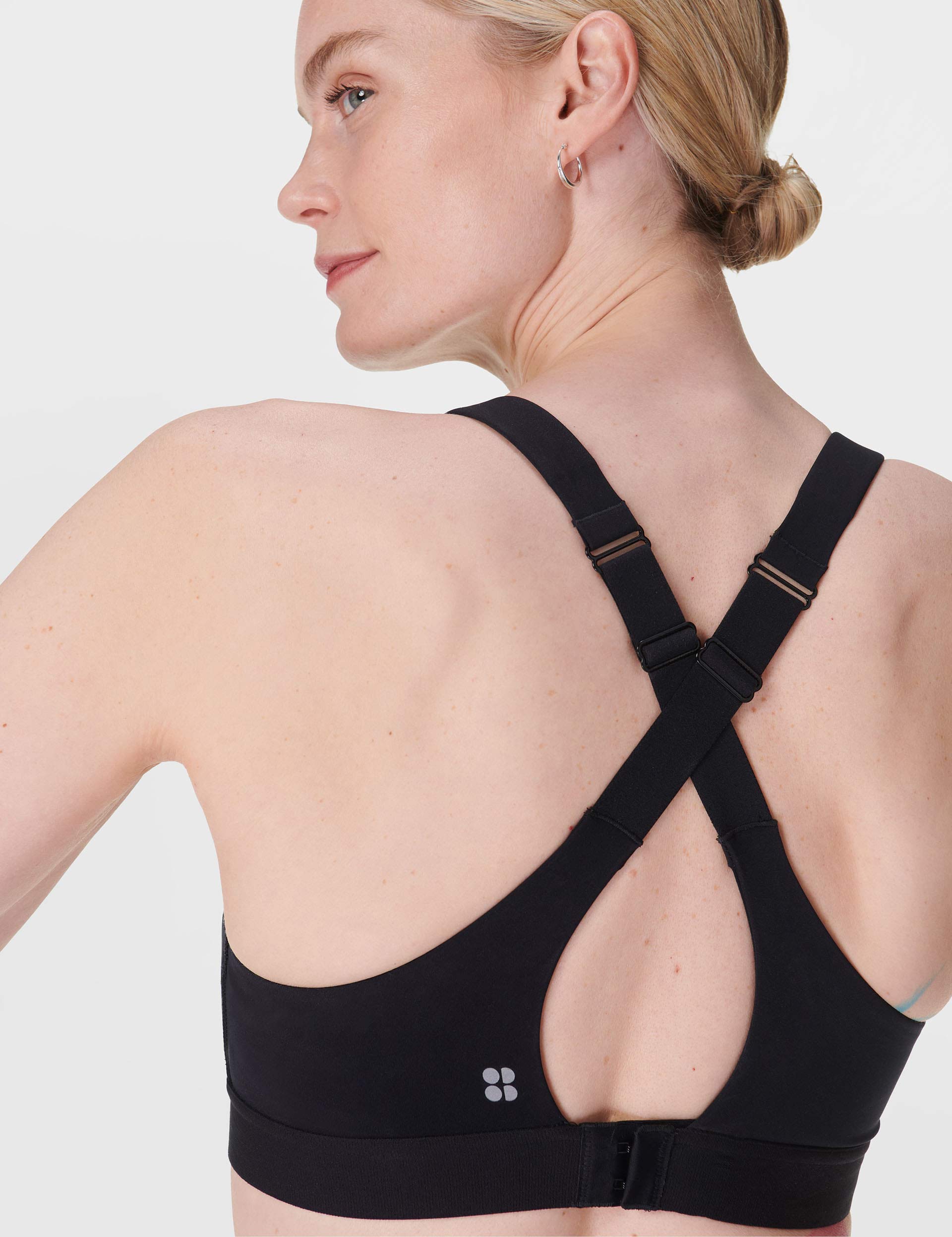 Power Pulse Sports Bra for Women - High Impact Support, Breathable & Moisture Wicking Activewear - Perfect for Running, Gym Workouts & High-Intensity Training (Black)