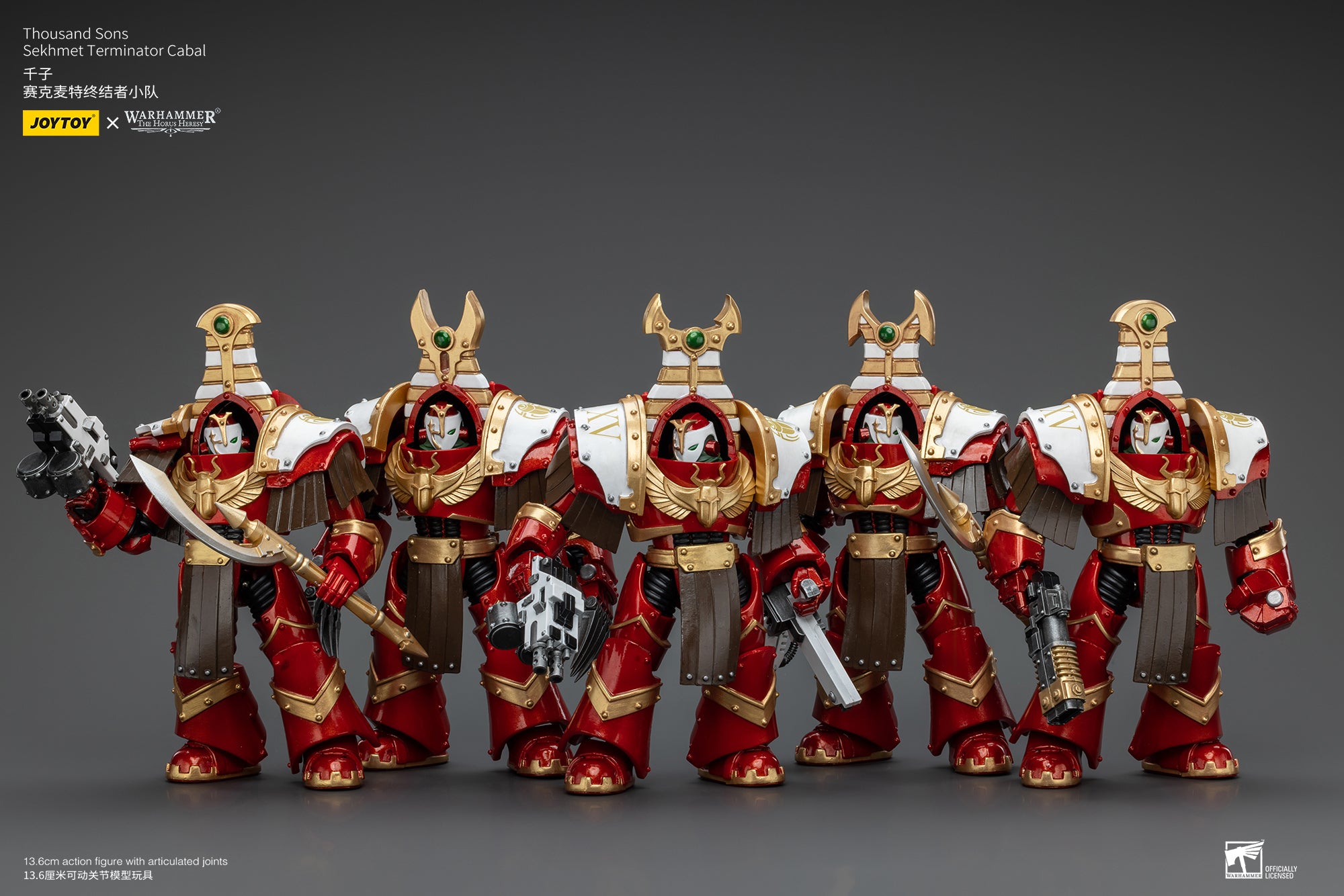 JOYTOY 1/18 Scale Warhammer The Horus Heresy Thousand Sons Sekhmet Terminator Cabal Action Figure - Collectible Model for Display, Gaming & Warhammer 40K Scenes