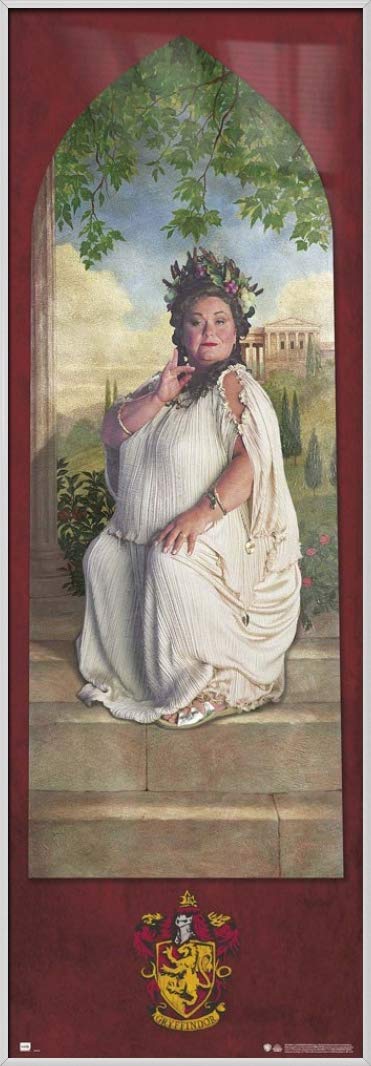 Harry Potter Framed Movie Poster - The Fat Lady Gryffindor House Version 2 - 21x62 Inch Wall Art Decor for Living Room, Bedroom, Game Room & Harry Potter Fan Collection