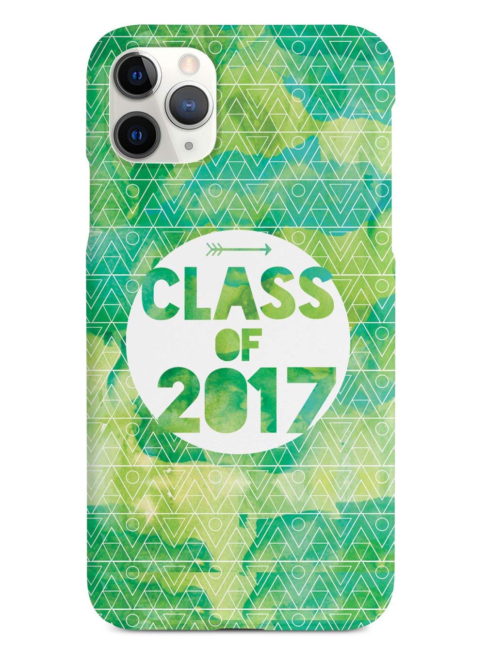 Inspired Cases - iPhone 12 Pro Case Compatible with Apple iPhone 12 Pro - 3D Textured Protective Phone Cover - Class of 2017 Design - Green Watercolor Pattern - Perfect for School, Work & Everyday Use