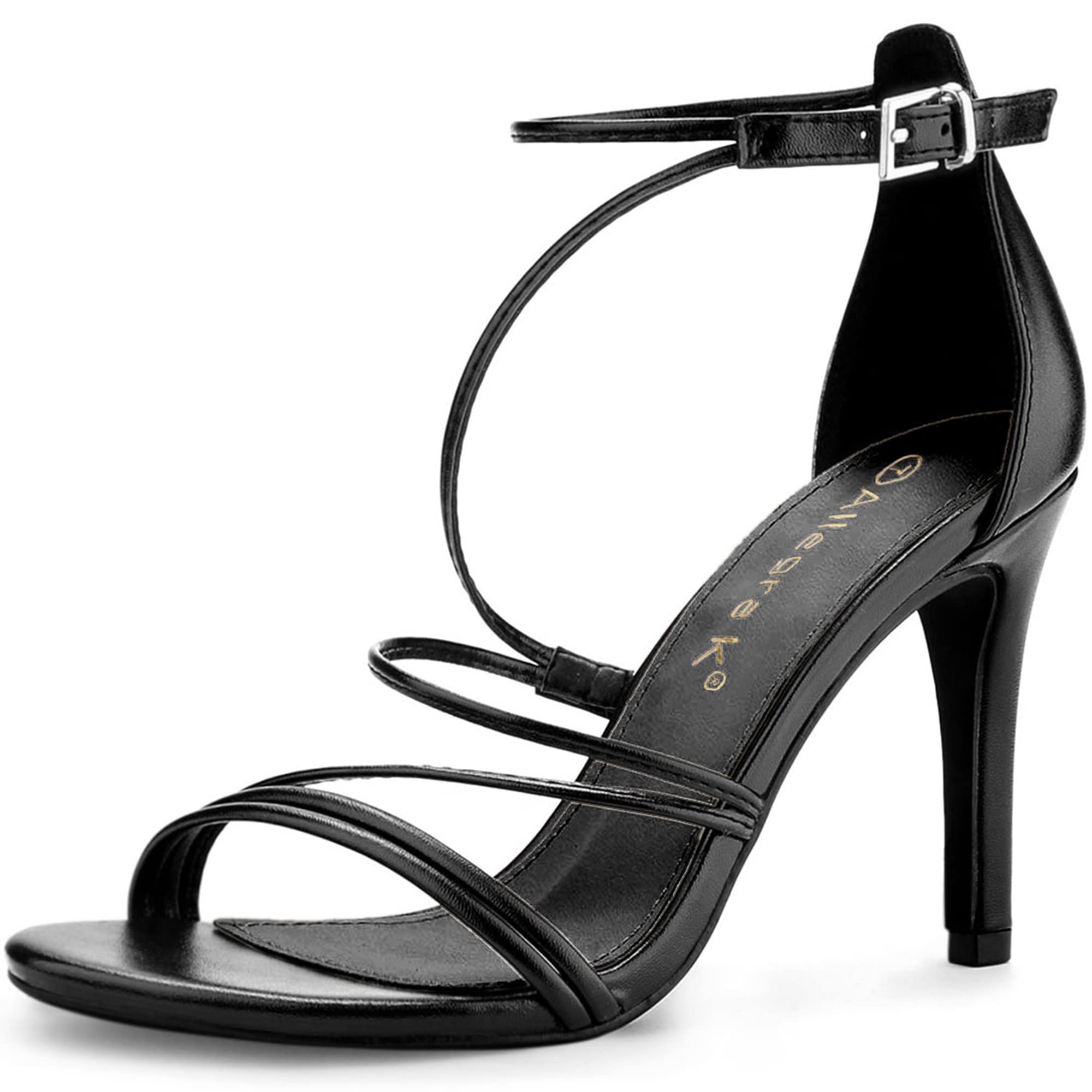 Allegra K Women's Strappy Stiletto Heels Sandals for Party, Evening, Wedding & Prom - Sexy High Heel Dress Shoes for Women