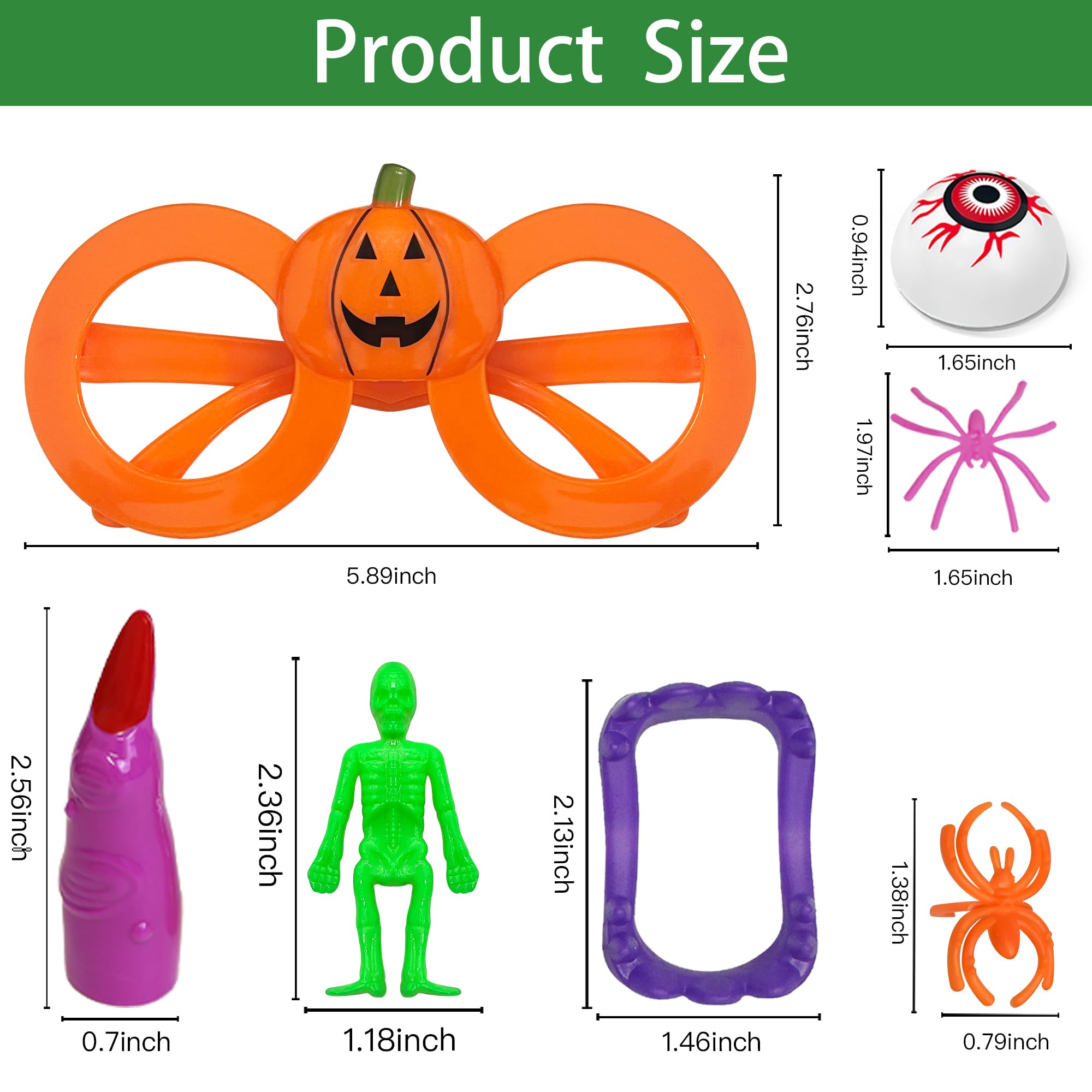 64 PCS Halloween Party Favors Assortment - Spooky Toys for Kids, Trick or Treat Gifts, Treat Bag Fillers & Party Prizes - Perfect for Classroom Celebrations, Neighborhood Halloween Events & Costume Parties