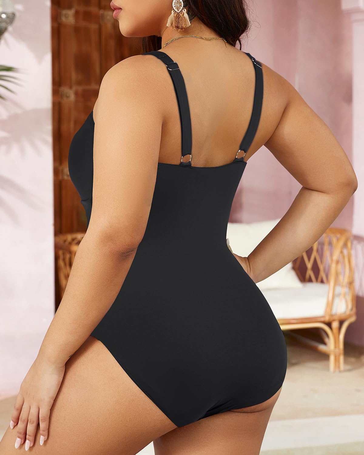 Tempt Me Women's Ruched Slimming One Piece Swimsuit - Tummy Control Vintage Bathing Suit for Beach, Pool & Vacation | Sexy Retro Swimwear