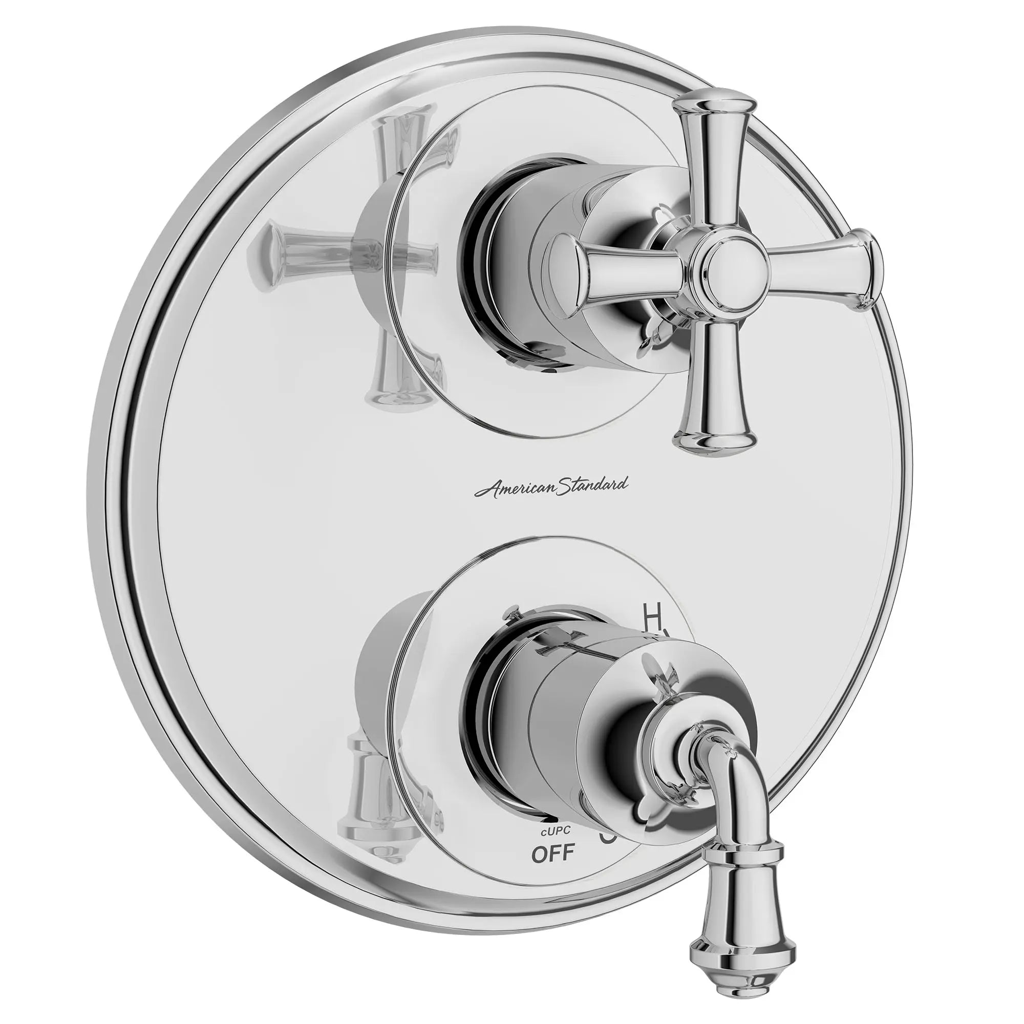 Delancey® 2 Handle Integrated Shower Diverter Trim Kit - Chrome Finish for Bathroom & Shower Remodel - Perfect for Modern Home Upgrades