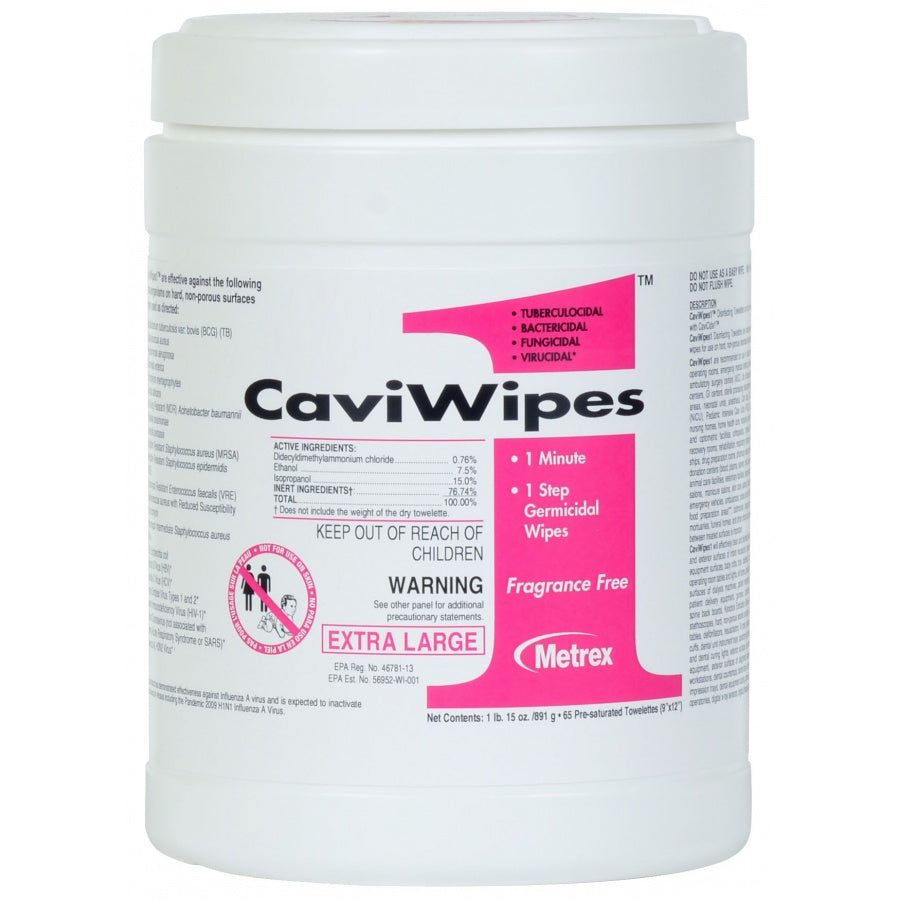 CaviWipes1 13 5100 Surface Disinfectant Premoistened Wipes - Case of 1920 Wipes | Hospital-Grade Disinfection for Medical Facilities, Clinics & Home Use