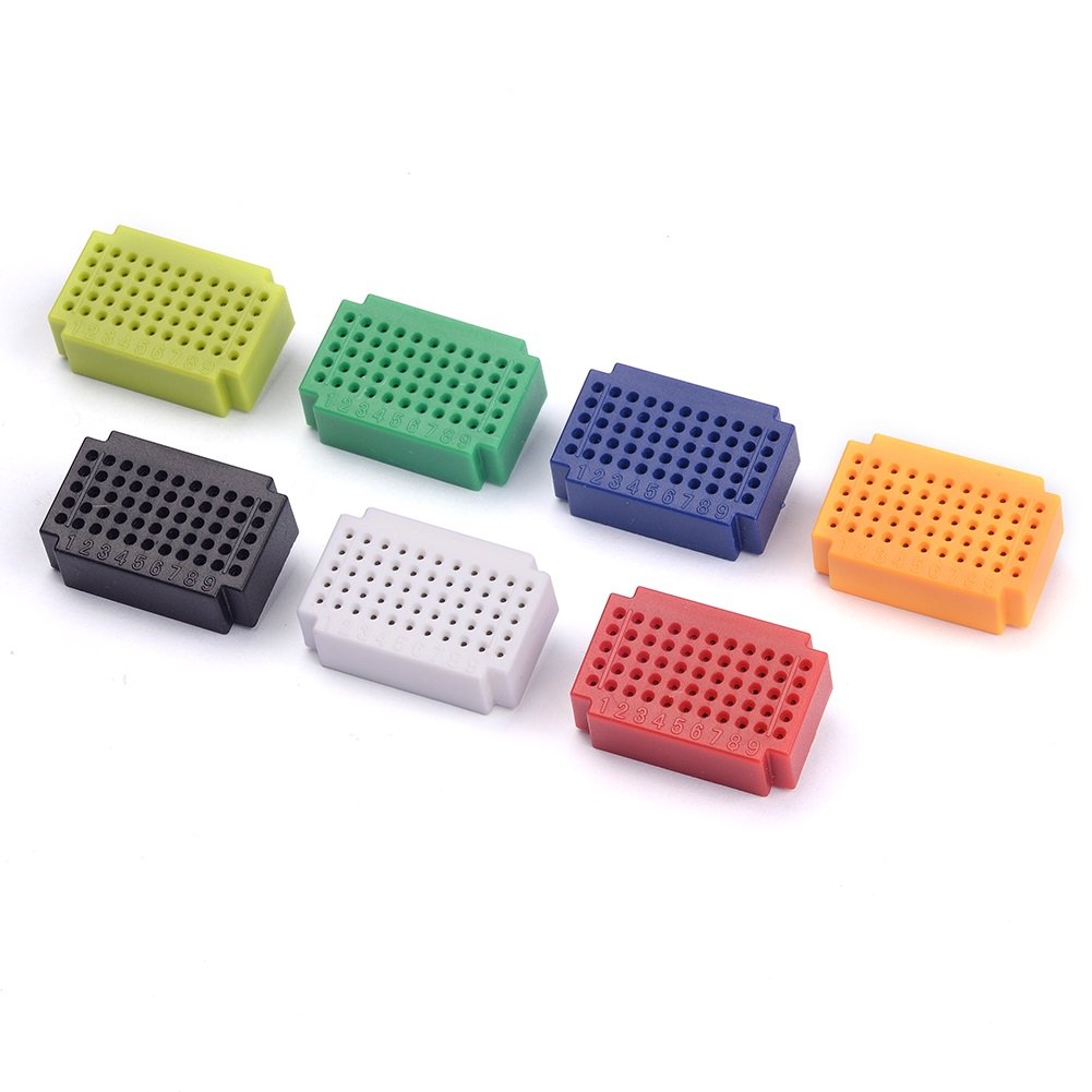 55 Tie Points Mini Solderless Breadboard for Arduino - 3x2cm Prototype PCB Circuit Board Kit (Pack of 7) - Perfect for DIY Electronics Projects, Robotics & STEM Education