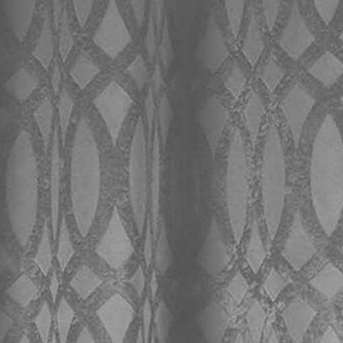 Duck River Textiles Tayla Trellis Pattern Blackout Curtains - Set of 2 Panels, 36x84 Inch, Grey Linen Textured Room Darkening Window Drapes with Grommet Top for Bedroom & Living Room - Perfect for Home Theater, Nursery & Light Control