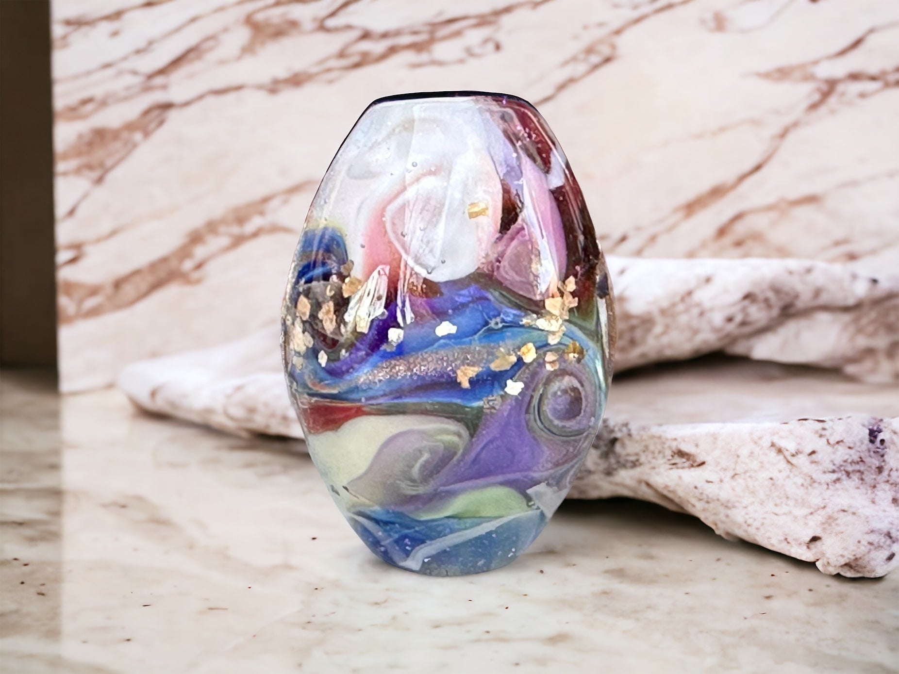 Handmade Twilight Dreams Lampwork Glass Focal Bead for Jewelry Making - Perfect for Necklaces, Bracelets & DIY Craft Projects