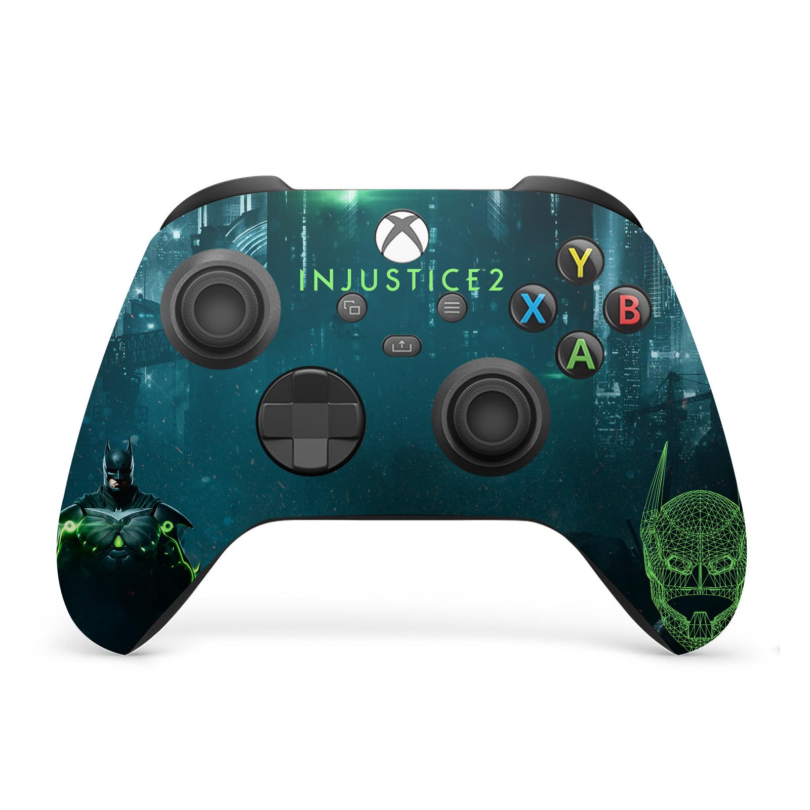 Official Injustice 2 Batman Character Vinyl Skin Gaming Sticker Decal Cover Compatible with Xbox Series X Console and Controller Bundle - Customize Your Gaming Setup for Enhanced Play Experience