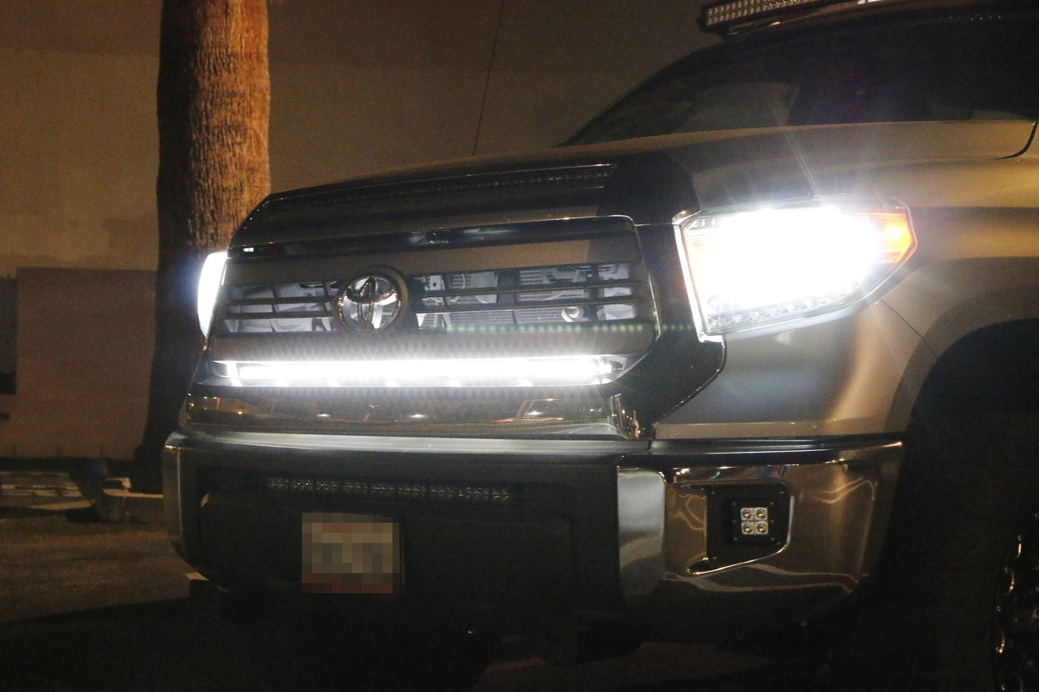 126W 45 LED Light Bar with Behind Grille Mount Bracket for 2014-2021 Toyota Tundra - Off-Road Lighting for Trucks, Camping & Night Driving