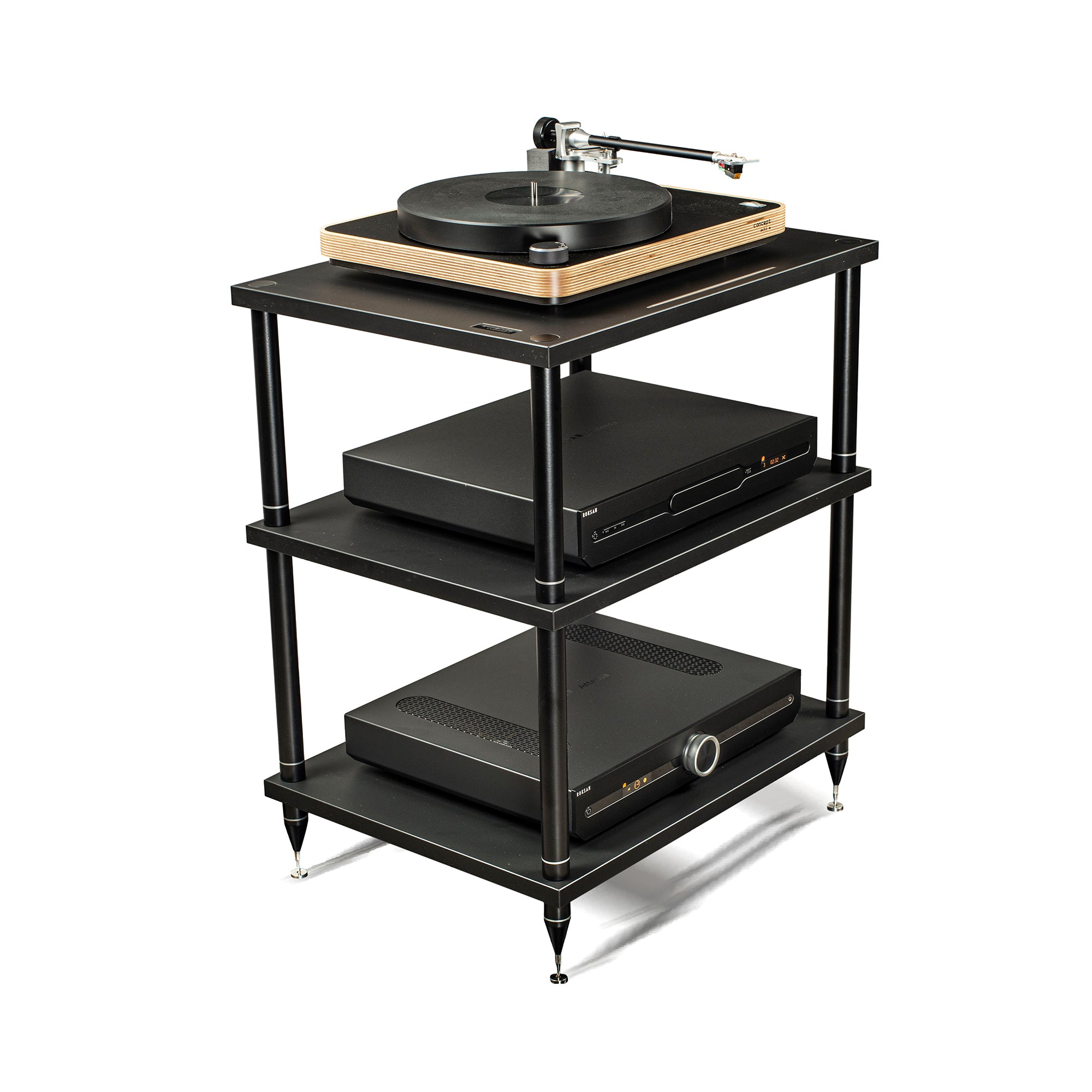 Bassocontinuo Essenza Proton Tower Rack - Premium Audio Equipment Stand for Turntables & Hi-Fi Systems - Perfect for Home Theater & Music Listening Rooms