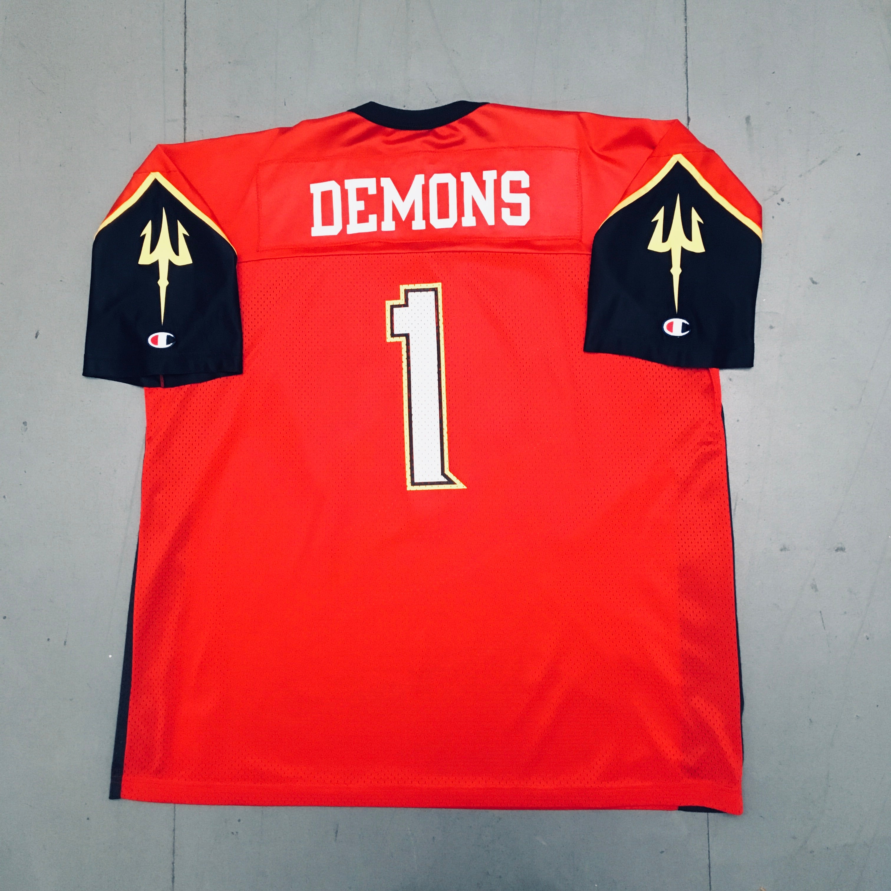 XFL San Francisco Demons 2001 Champion Fan Jersey XL - Vintage Football Collectible for Sports Fans & Memorabilia Collectors - Perfect for Game Day, Tailgating, and Sports Themed Parties