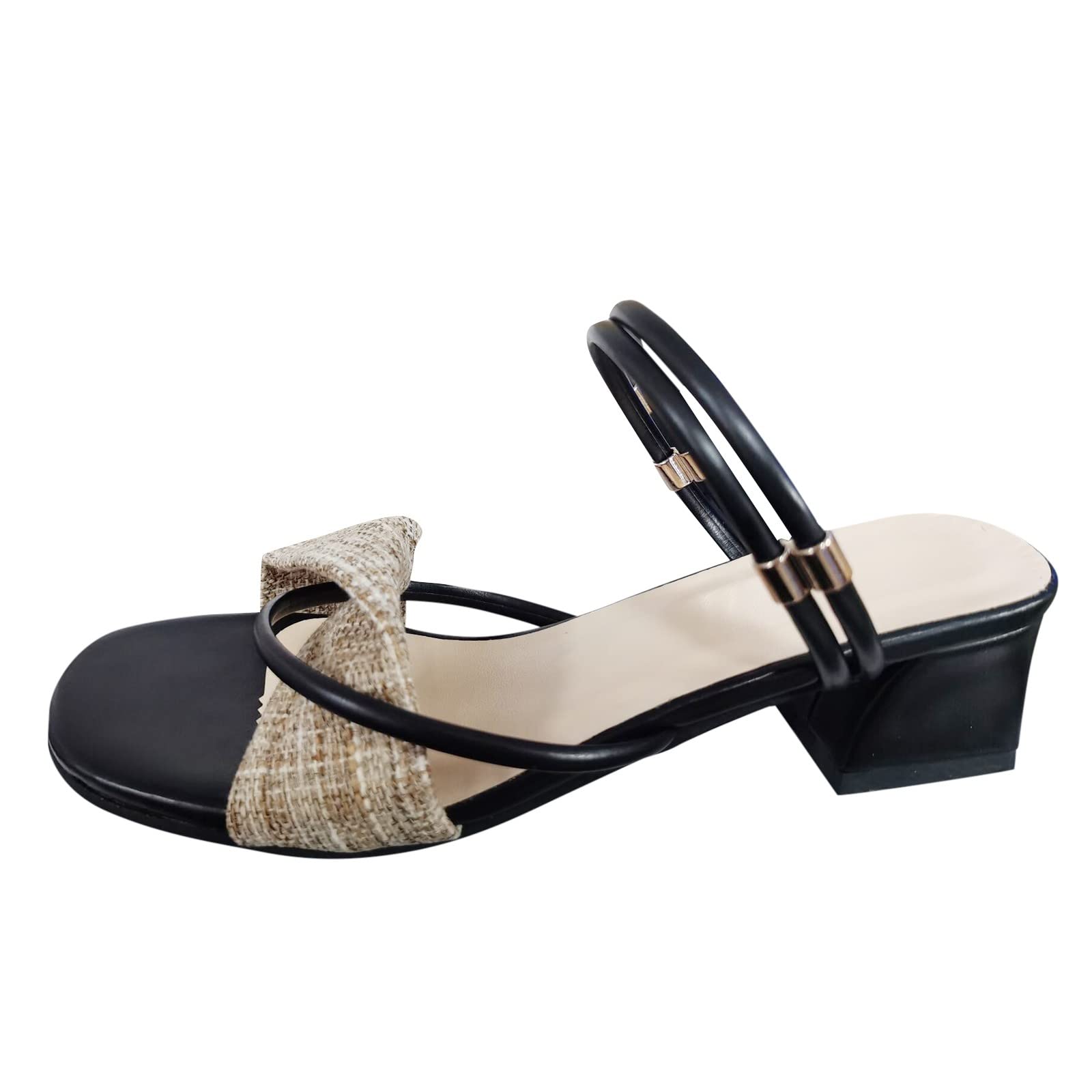 Women's Summer Sandals - Low Heel Peep Toe Block Heel Slides & Wedges for Beach, Dressy Occasions | Comfortable & Stylish Footwear for Outdoor Parties, Vacations & Casual Outings