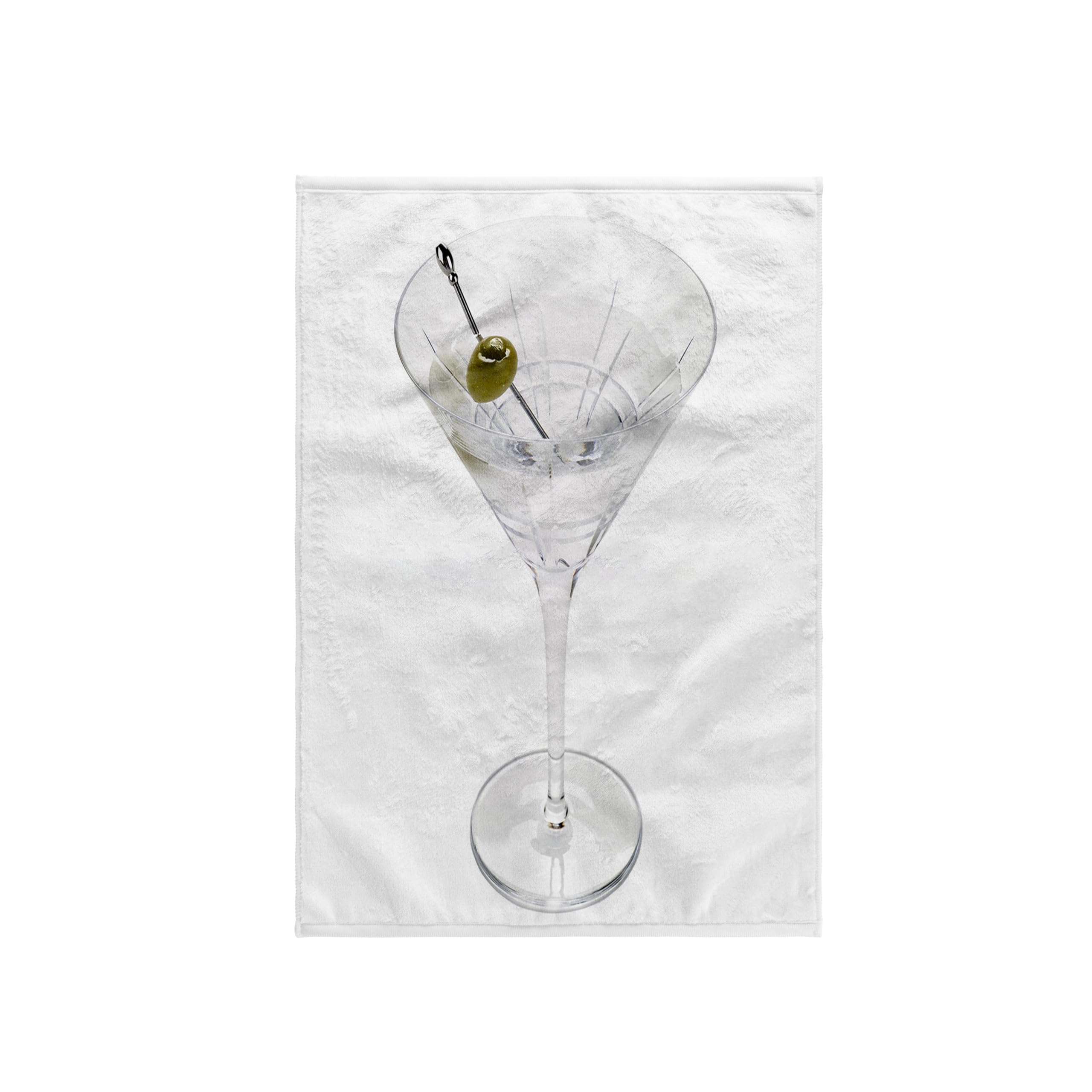 3D Rose Martini Cocktail Towel - 15x22 Inches - Absorbent & Decorative Kitchen Towel for Bar, Party, and Home Decor