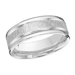 7mm Men's Scratch Finish High Polish Wedding Band Ring - Perfect for Weddings, Anniversaries & Special Occasions