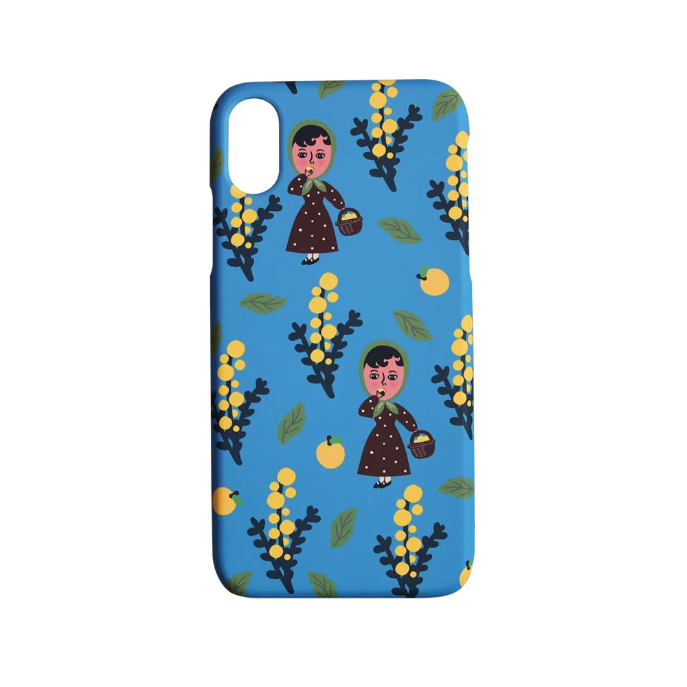 Durable Hard Plastic PC Phone Case for iPhone X & iPhone XS - Cute Mandarin Design | Protective Cover for Everyday Use & Travel