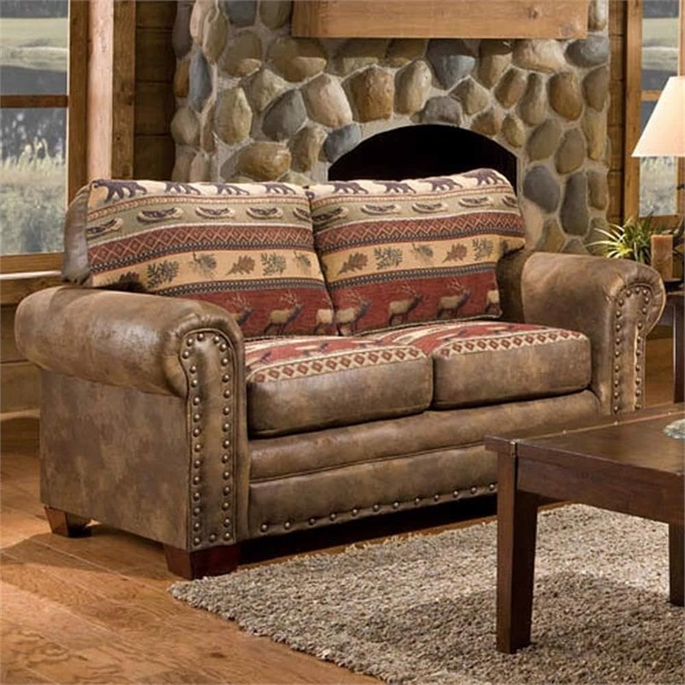American Furniture Classics 4-Piece Sierra Lodge Sleeper Sofa Set - Comfortable Convertible Sectional Couch with Storage | Perfect for Living Rooms, Guest Rooms & Small Spaces