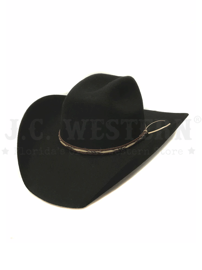 Resistol RWAMSK 304107 Jason Aldean Collection Amarillo Sky Black Felt Cowboy Hat for Men - Perfect for Country Concerts, Rodeos & Western Fashion