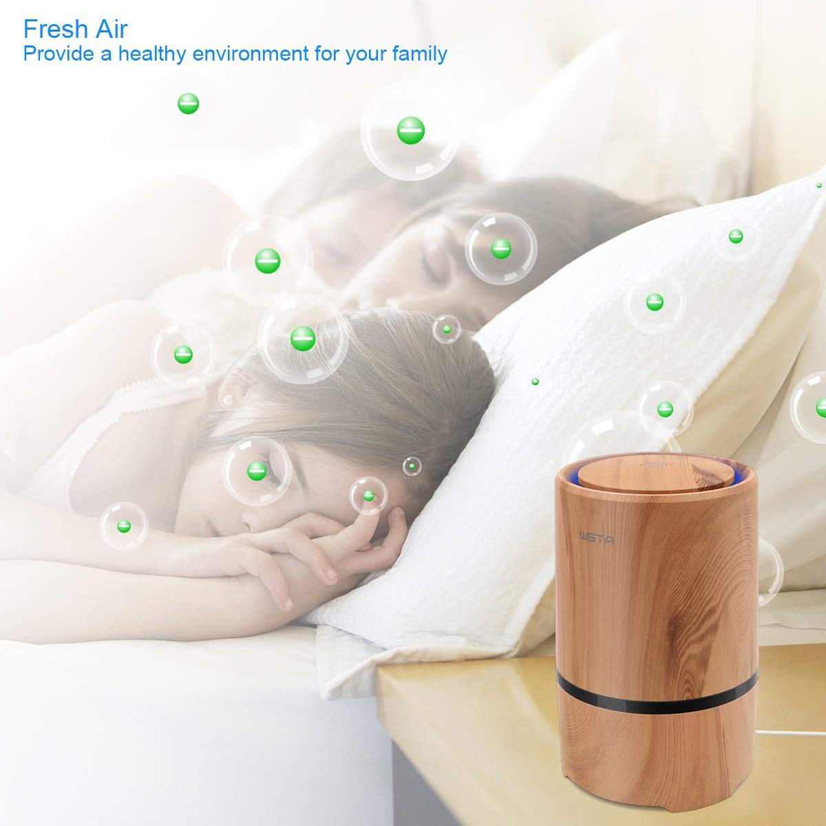 True HEPA Air Purifier W050S + W050T Bundle - Eliminates 99.97% of Dust, Pollen & Pet Dander | Perfect for Bedrooms, Living Rooms & Offices
