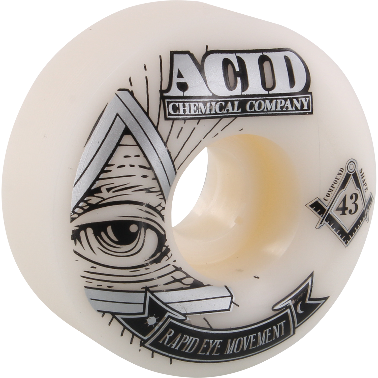 Acid REM Skateboard Wheels (Set of 4) - High Performance 99A Hardness Wheels for Street & Park Skateboarding - Perfect for Tricks, Vert & Smooth Rides