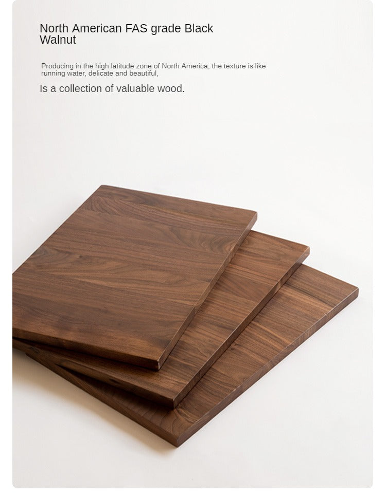 Premium Black Walnut, Cherry & Oak Solid Wood Modern Vanity Stool - Luxury Makeup Seat for Dressing Table, Bedroom & Bathroom