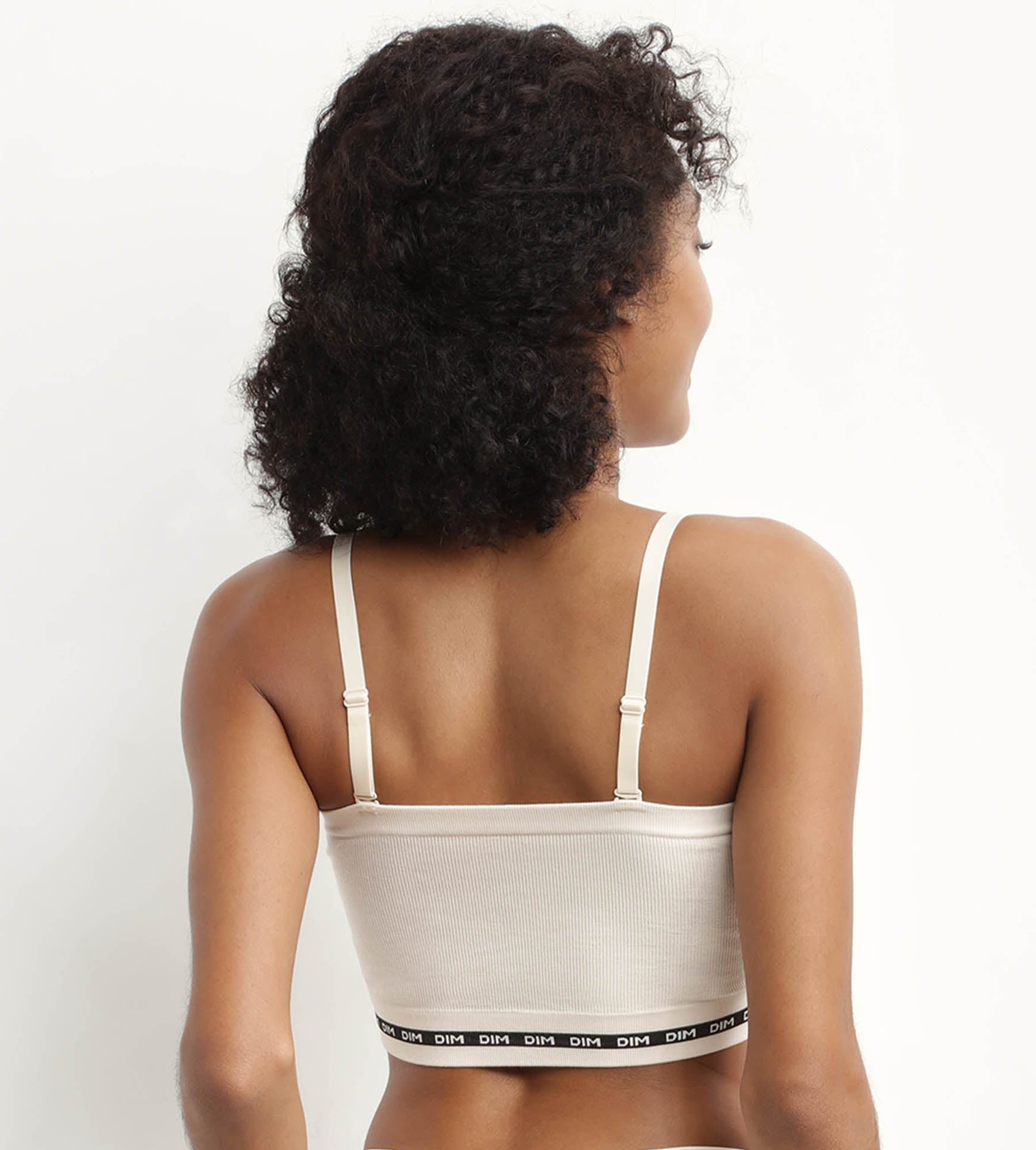 Seamless Modal Polyamide Bandeau Bra - Wireless Beige Comfortable Bralette for Everyday Wear & Yoga