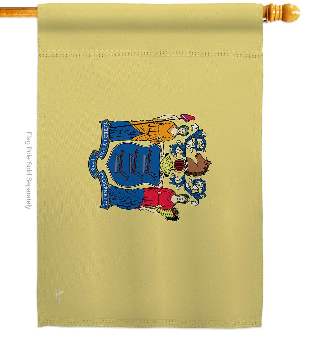 Americana Home & Garden New Jersey State Flag - Double-Sided USA Made House Banner for Yard, Garden & Porch Decor - Perfect for Patriotic Displays, Tailgating & Regional Pride