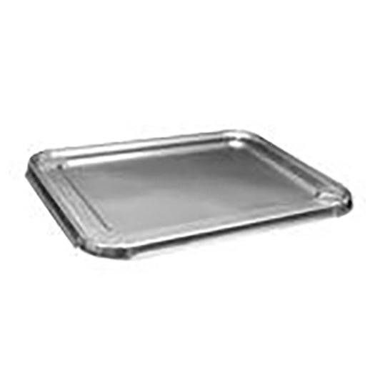 100-Pack Half-Size Aluminum Steam Table Lids - Durable Food Warmer Covers for Catering, Buffets & Commercial Kitchens
