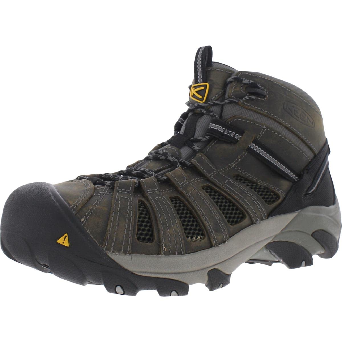 KEEN Utility Men's Flint Mid Height Steel Toe Work Boot - Durable Safety Shoes for Construction, Hiking & Outdoor Work | Slip Resistant & Comfortable Workwear