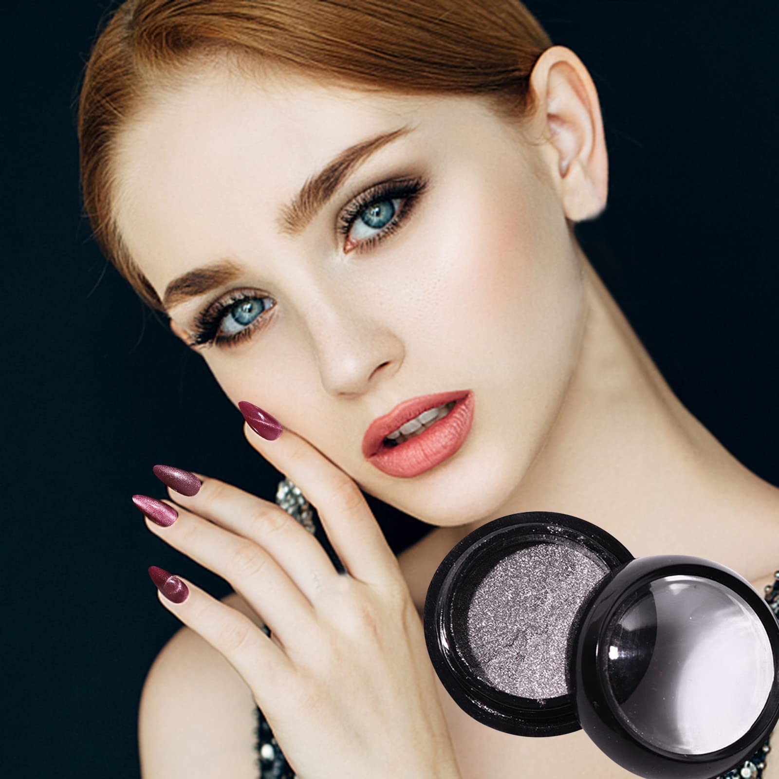 Professional Nail Brush Holder for Nail Tech | Gorgeous Highlighter Powder with Quicksand & Cat Eye Effects | Wide Cat Eye Design for Various Nail Styles | Water Transfer Nail Tattoos | Perfect for Salon, Home Manicure & Nail Art Enthusiasts