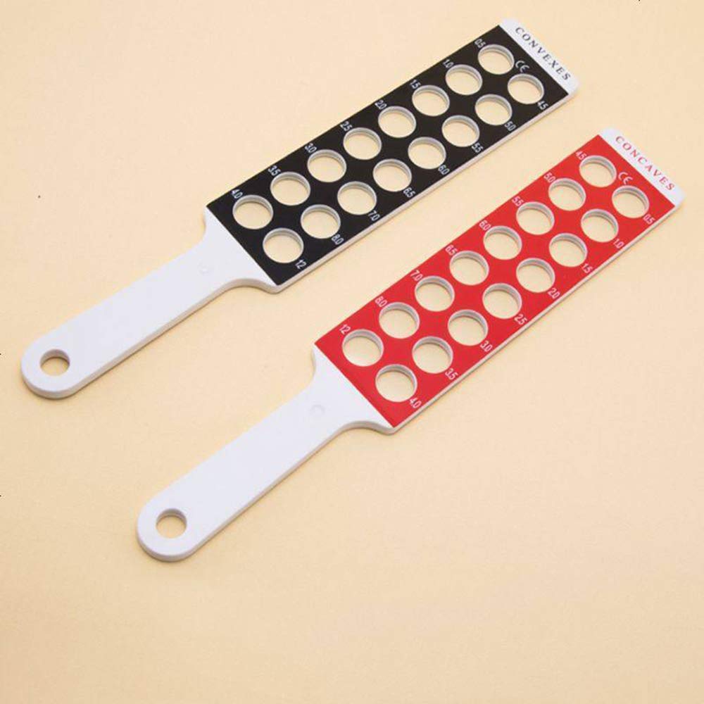 E03-9B Optometry Retinoscopy Board Lens Rack with Solid White Handle - Professional Eye Exam Tool for Ophthalmologists & Optometrists - Perfect for Vision Testing & Refraction Procedures in Eye Clinics