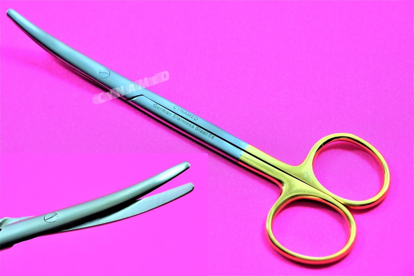 Premium German 8 TC Metzenbaum & Mayo Dissecting Scissors Set - CVD Coated Dental Surgical Instruments for Precision Cutting | Ideal for Veterinary, Medical & Dental Procedures