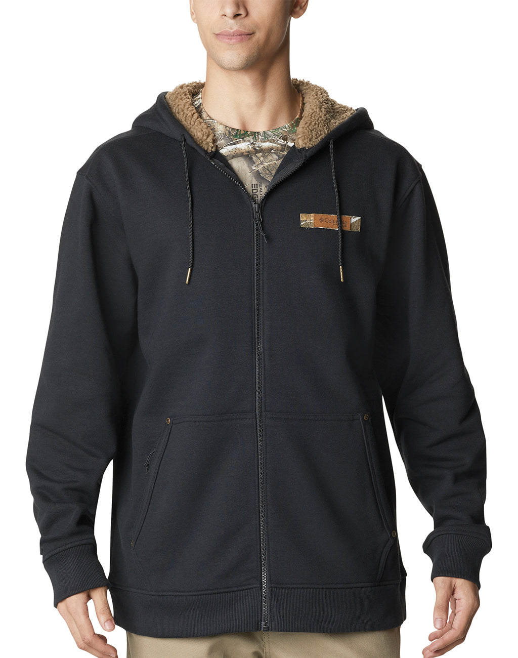 Columbia Men's Roughtail Sherpa-Lined Field Hoodie - Warm Fleece Jacket for Outdoor Hiking, Camping & Winter Activities