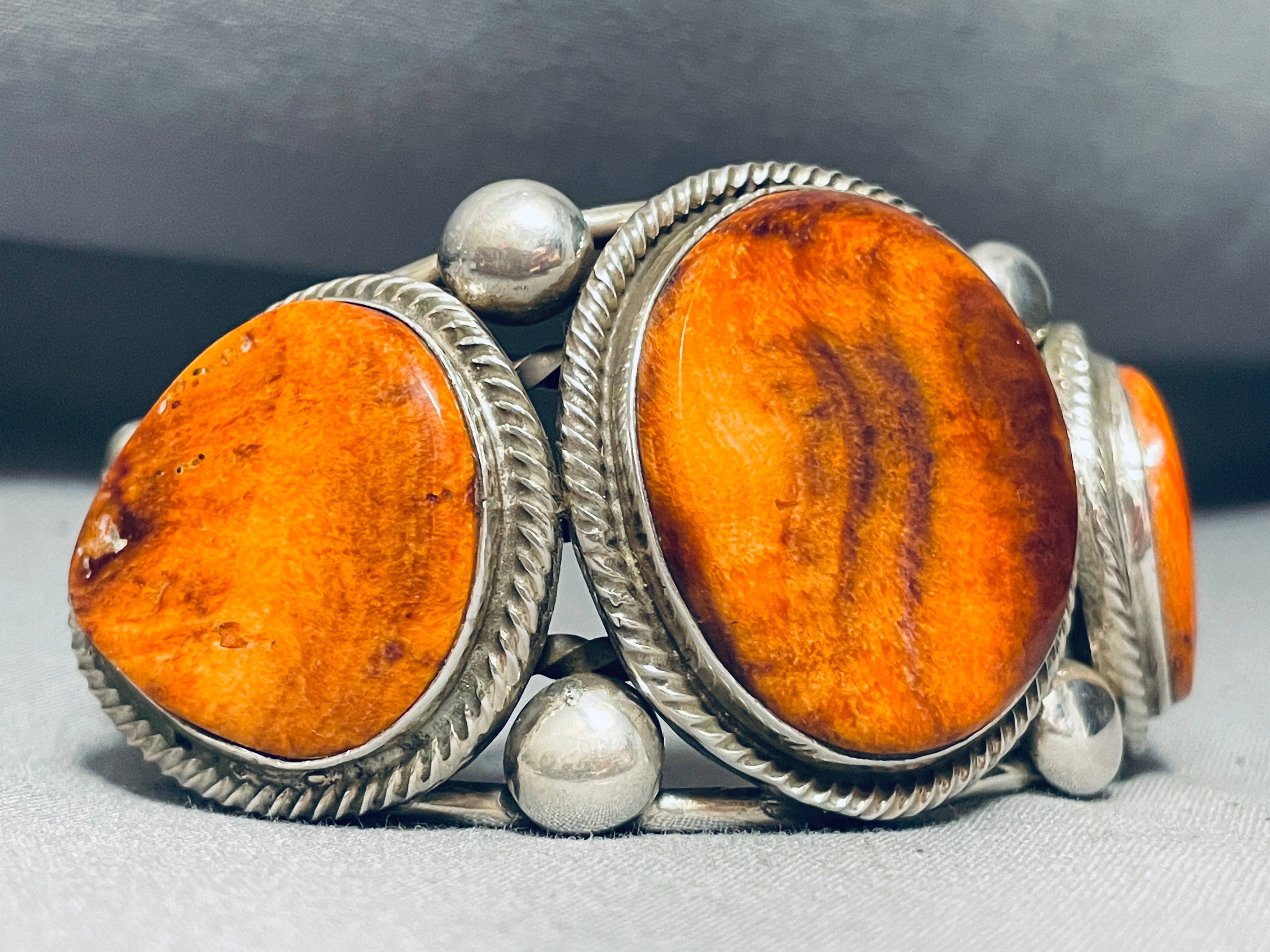 120 Gram Navajo Spiny Oyster Sterling Silver Heavy Cuff Bracelet - Handmade Southwest Jewelry for Women, Boho Chic Accessory - Perfect for Festivals, Weddings & Everyday Wear
