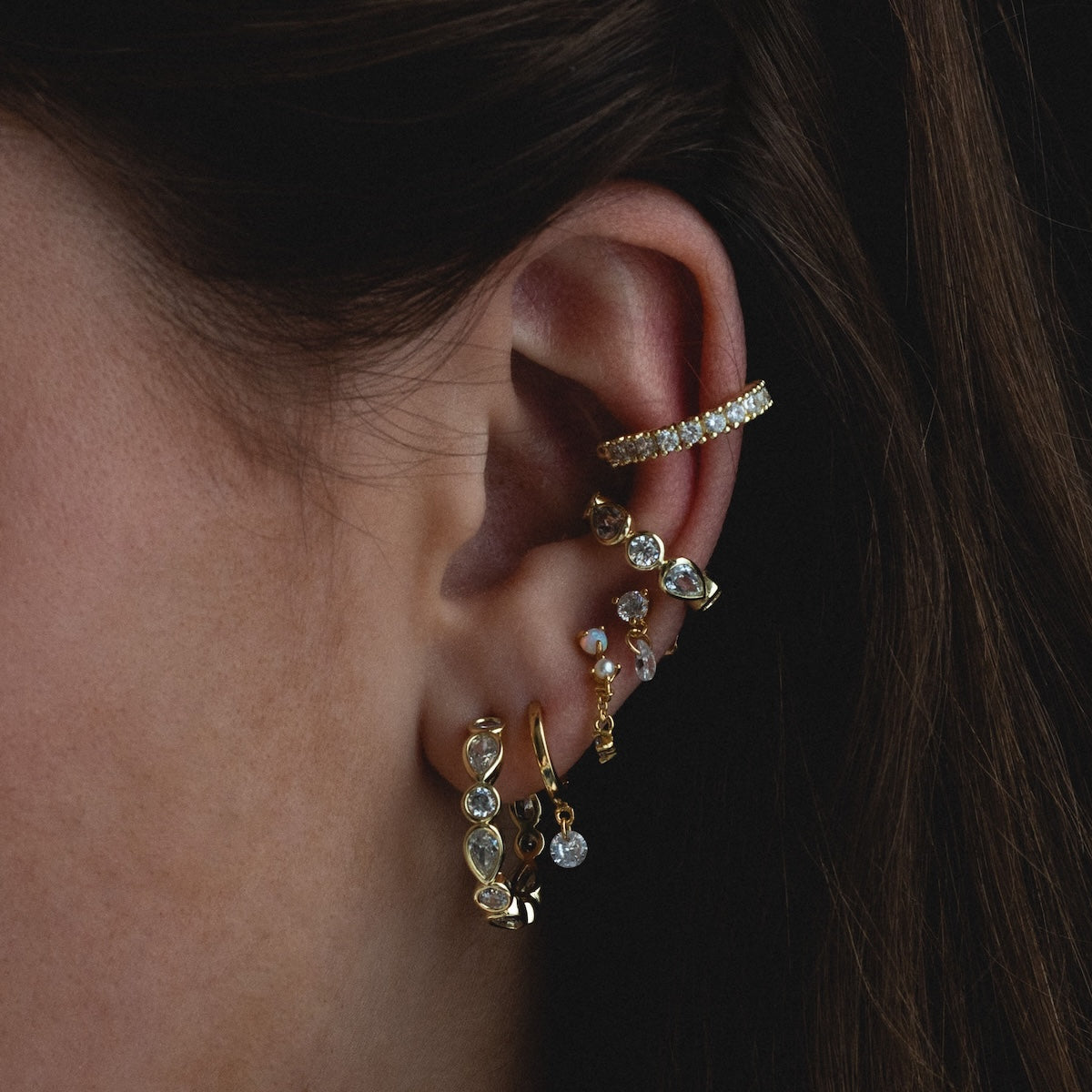 Heiress Ear Cuff - Elegant Gold Plated Cartilage Ear Cuff Jewelry for Women | Perfect for Parties, Weddings & Everyday Wear