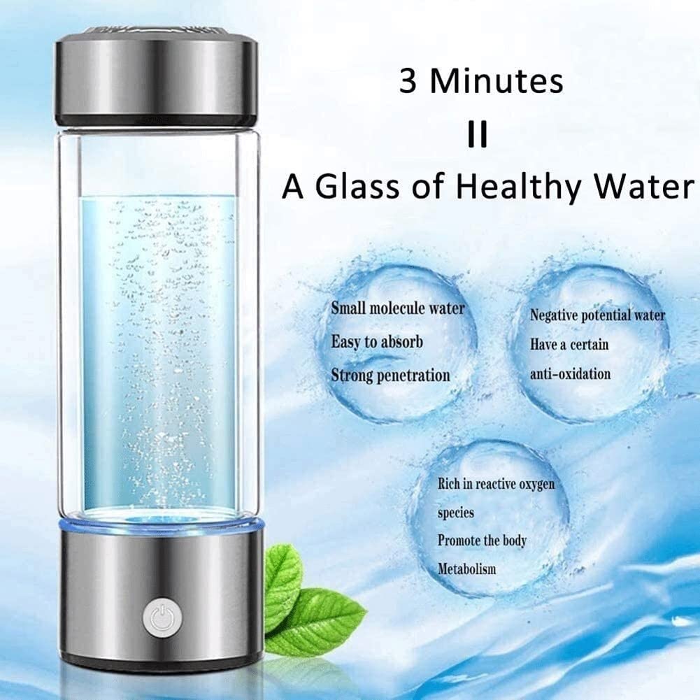 Portable SPE Hydrogen Water Bottle - Intelligent Molecular Hydrogen Generator with SPE Chamber Technology for Antioxidant Alkaline Water - Perfect for Fitness, Travel & Daily Hydration