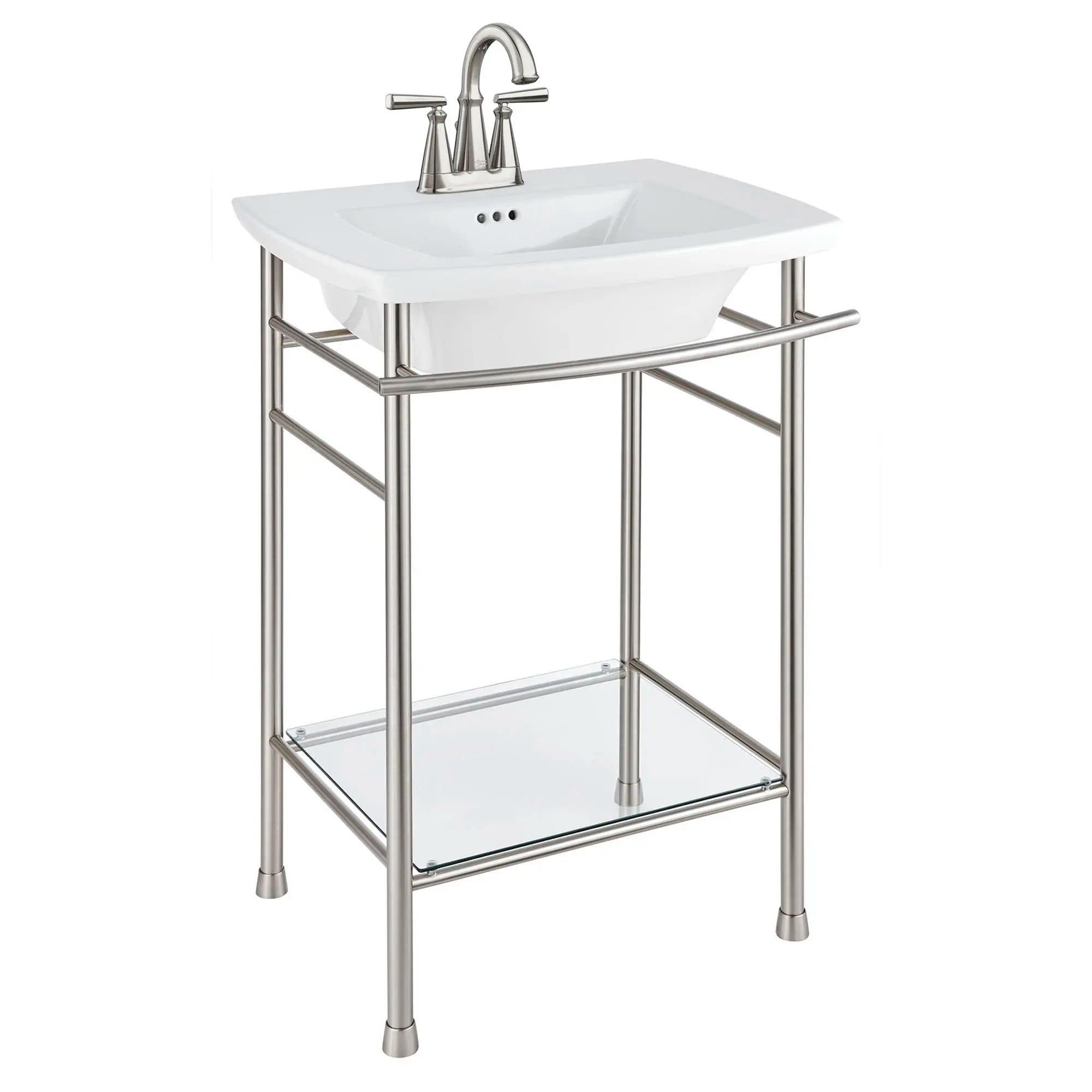 Edgemere® 4 Inch Centerset 2 Handle Bathroom Faucet - 1.2 GPM/4.5 LPM Water Flow - Chrome Finish - Lever Handles - Perfect for Bathroom Sink Vanity and Powder Room Renovation
