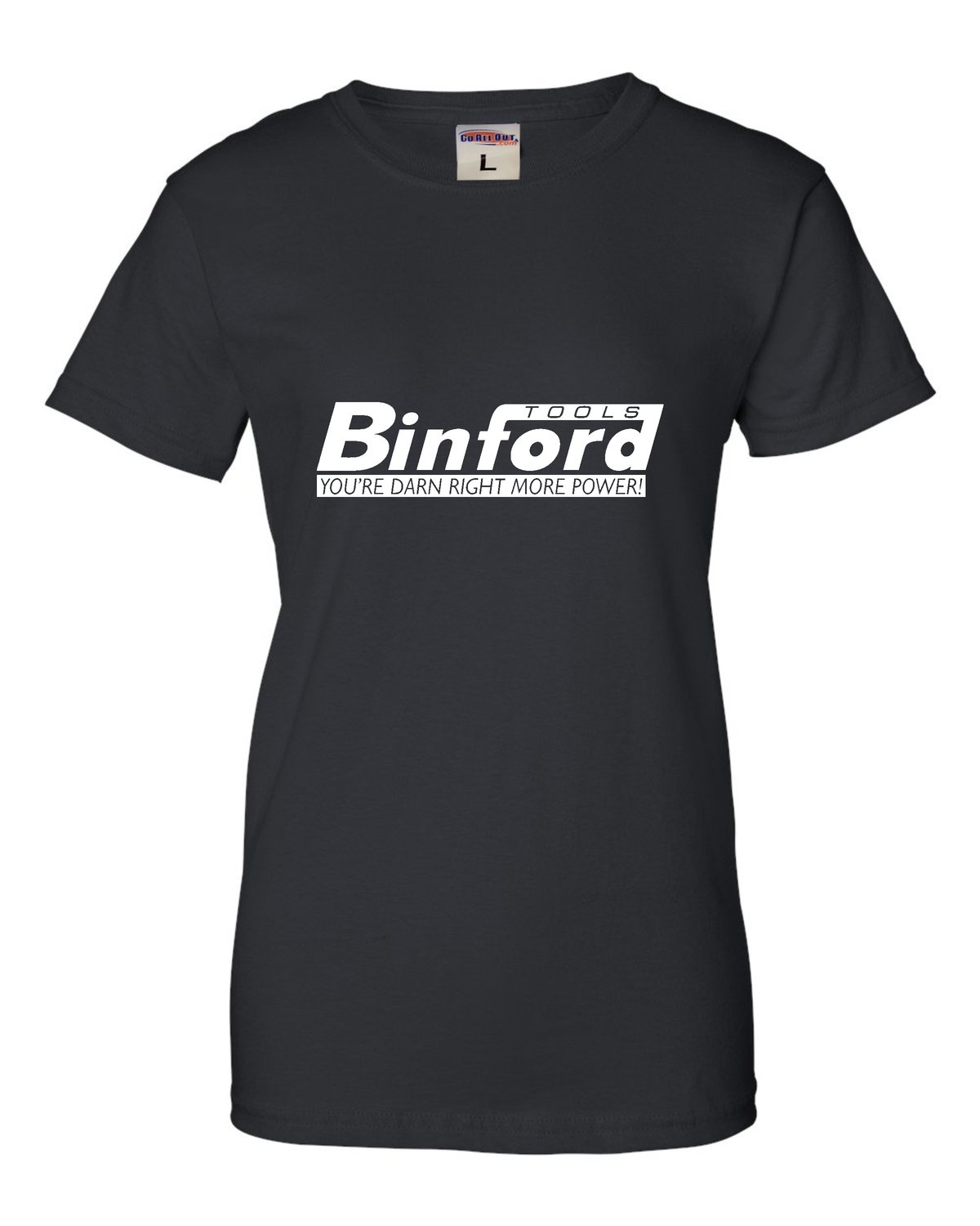 Go All Out Women's Binford Tools Graphic T-Shirt - Comfortable Cotton Tee for DIY Enthusiasts & Tool Lovers - Perfect for Workshops, Casual Wear & Gifts