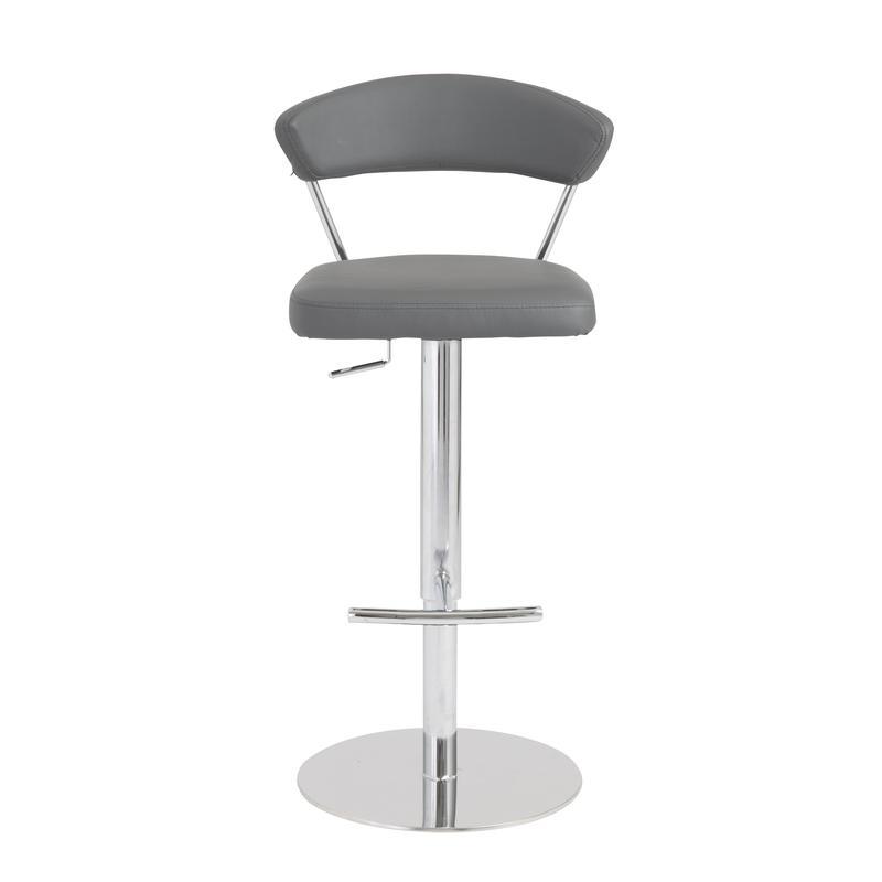 EURO Draco Adjustable Height Bar Stool - Modern Kitchen Island & Counter Stool for Home, Bar, Restaurant - Comfortable Swivel Seat with Footrest