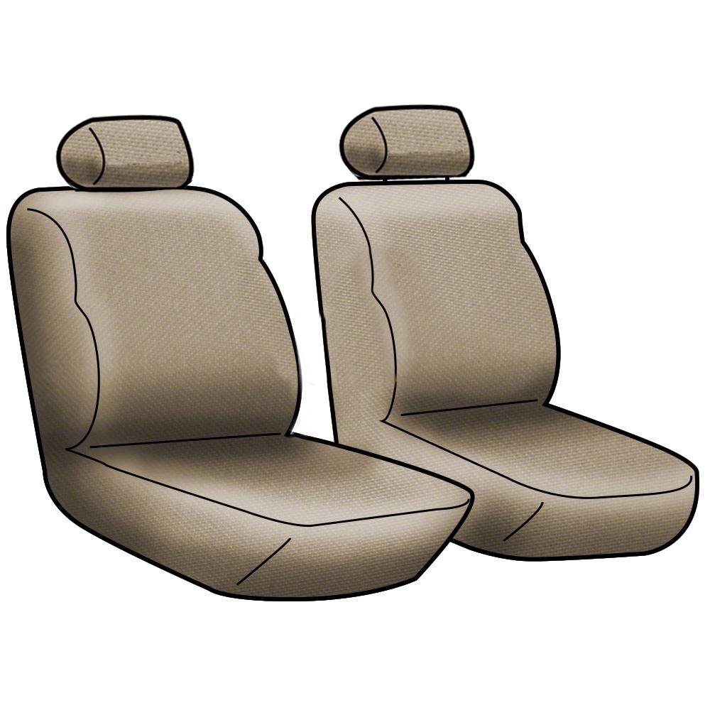 Coverking Custom Fit 50/50 Bucket Seat Covers for Jeep Grand Cherokee - Premium Velour Fabric (Beige) | Front Seat Protection | Weatherproof & Durable | Perfect for Off-Roading, Camping & Daily Commute