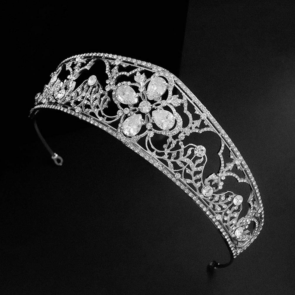 Luxury Bridal Crown Tiara Headband - Rhinestone Wedding Hair Jewelry for Brides, Princess Party, Girls' Events | Shiny Headdress with Alloy Accessories | Perfect for Weddings, Prom, Pageants, and Special Occasions