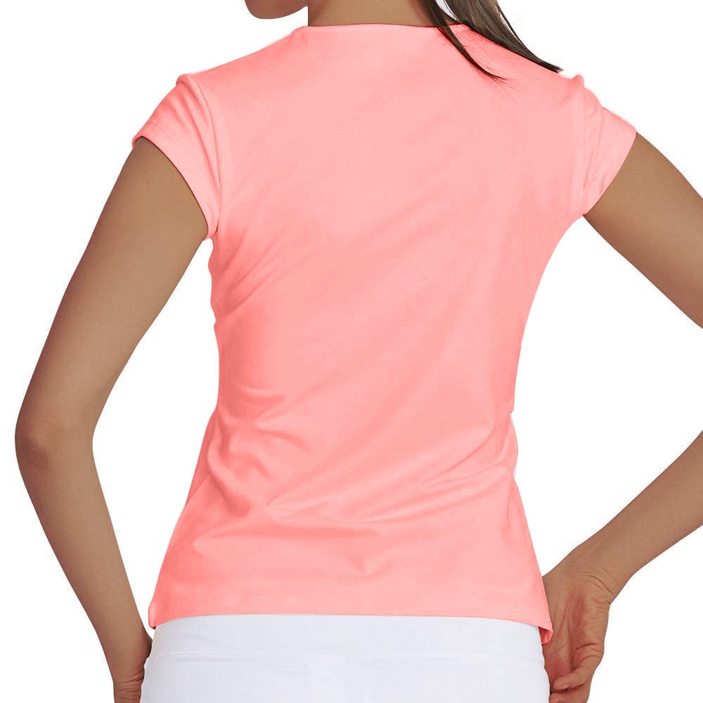 **Women's Short Sleeve V-Neck Tennis Shirts – Breathable Solid Golf & Running T-Shirts for Active Lifestyles | Perfect for Tennis, Golf, Gym & Casual Wear**