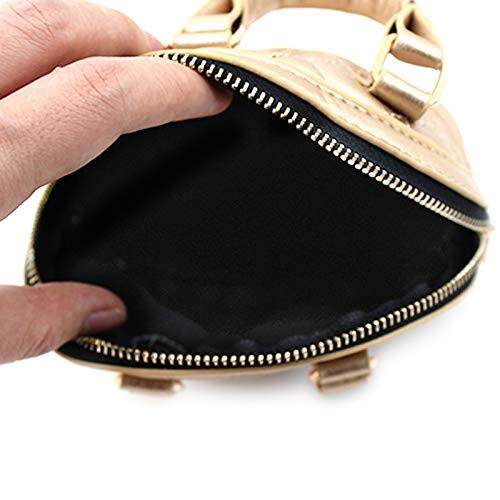 Cute Mini Dome Satchel Purse for Girls - Gold Chain Crossbody Tote Handbag & Coin Purse | Perfect for School, Shopping, and Everyday Use