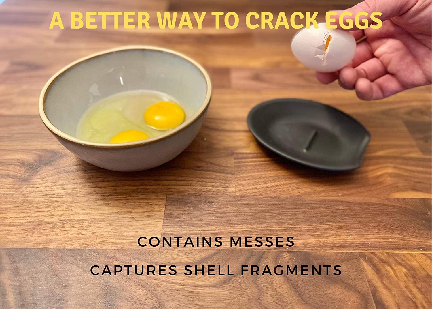 Premium Egg Cracker & Spoon Rest Set (Limited Edition Aqua) - Effortless Egg Cracking Tool with Splash Guard - Dishwasher Safe Kitchen Gadget for Perfect Sunny-Side Up Eggs - Ideal for Baking, Cooking & Kids' Breakfast Prep