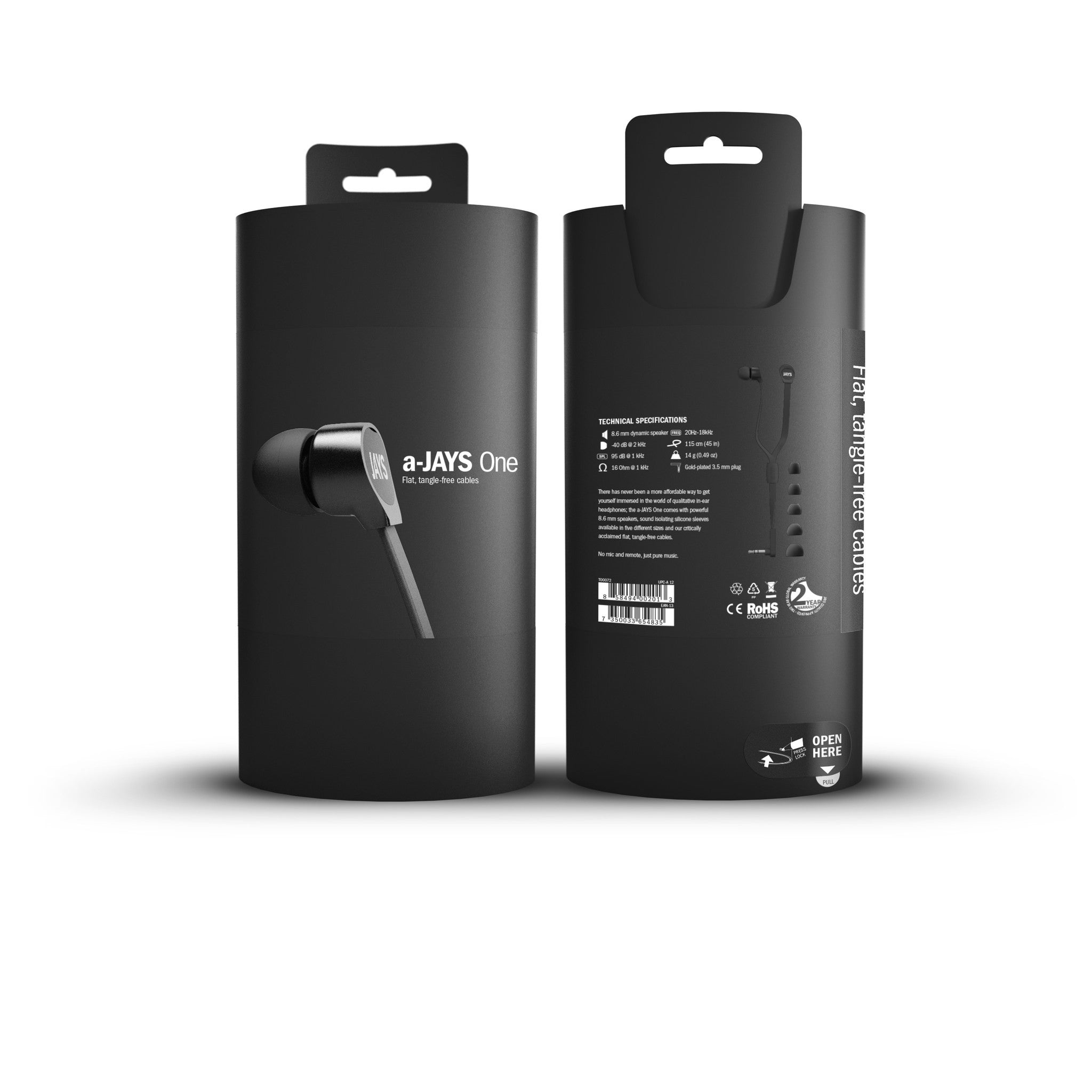 JAYS One Professional In-Ear Earphones with High-Fidelity Sound - Perfect for Music Lovers, Audiophiles & Studio Recording