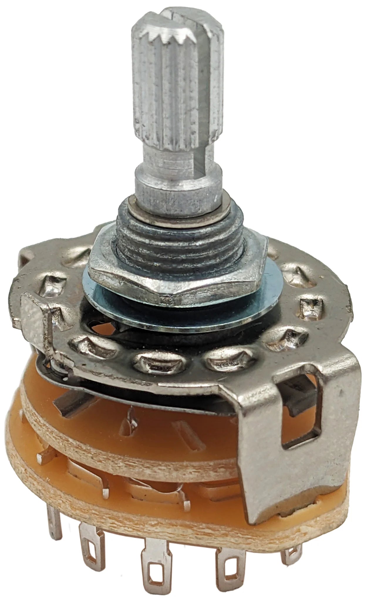 2 Pole 6 Position Rotary Switch (2P6T) with Solder Lug Termination - High Quality Electrical Component for DIY Projects, Audio Equipment, and Industrial Control Panels