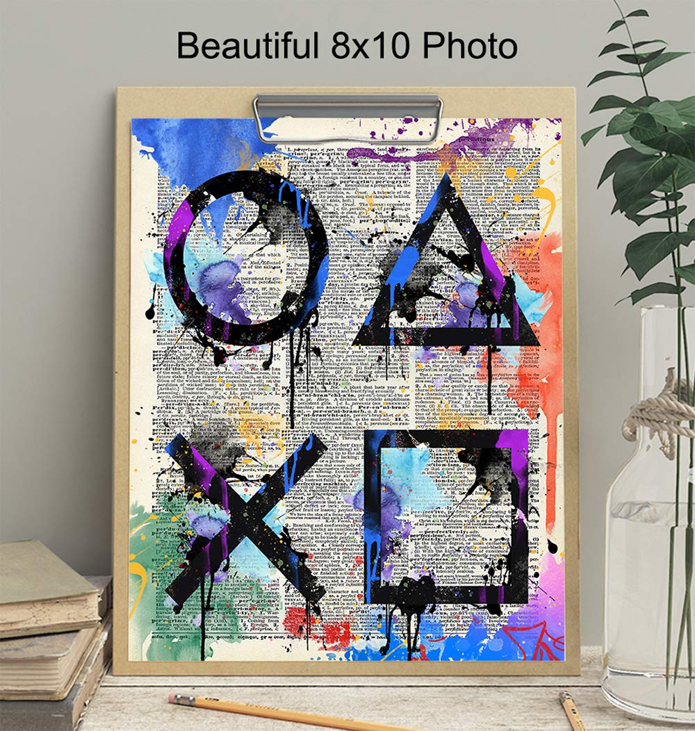 Gaming Room Decor for Xbox & PS4 - Remote Control Wall Art - Perfect for Bedroom & Den