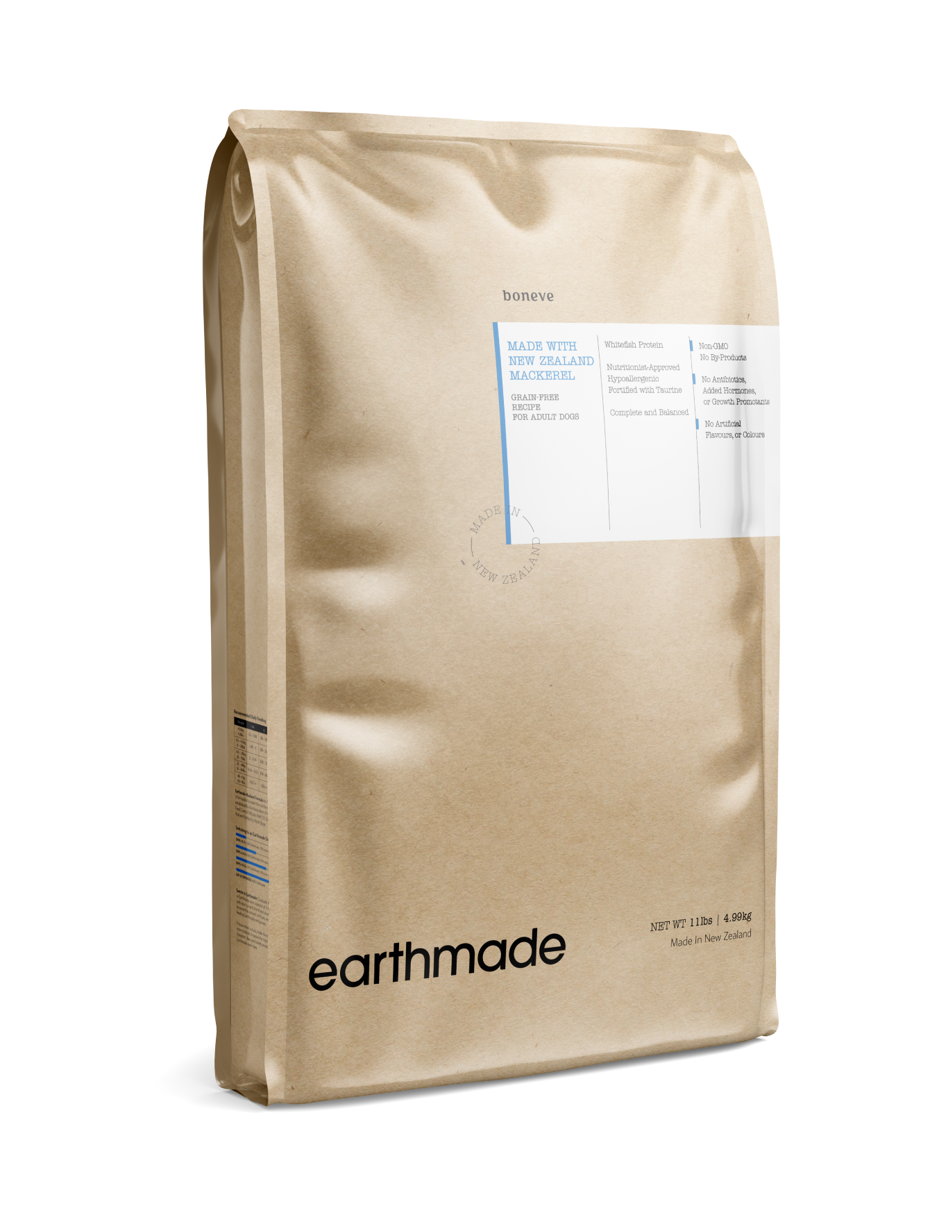 Earthmade New Zealand Mackerel Adult Dog Dry Food - High Protein Grain-Free Formula for All Breeds (3 Sizes) - Perfect for Active Dogs & Weight Management